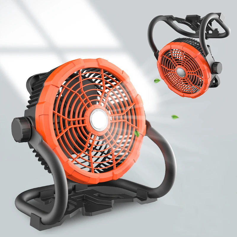 

Wholesale New Outdoor Portable High-Capacity Camping Oscillating Mini Electric Desktop Fan Rechargeable With Led Light