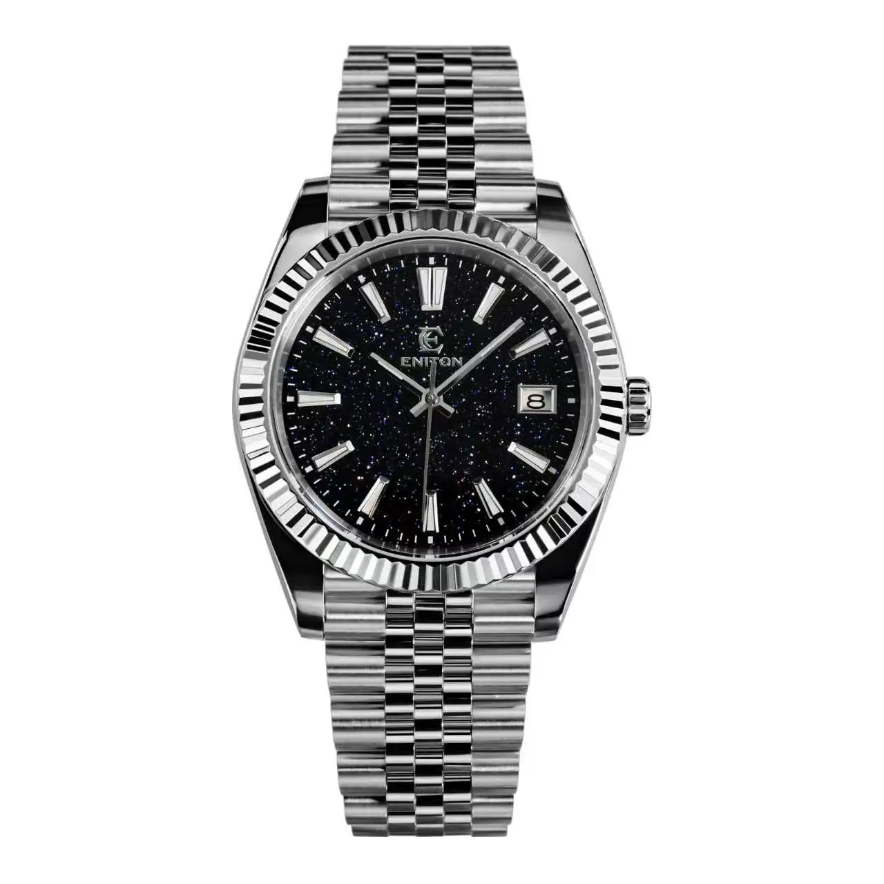 ENITON 40mm Aventurine Dial Mechanical Watches Stainless Steel 316L NH35 Movement Automatic Watch 5ATM Unique Business Men Watch