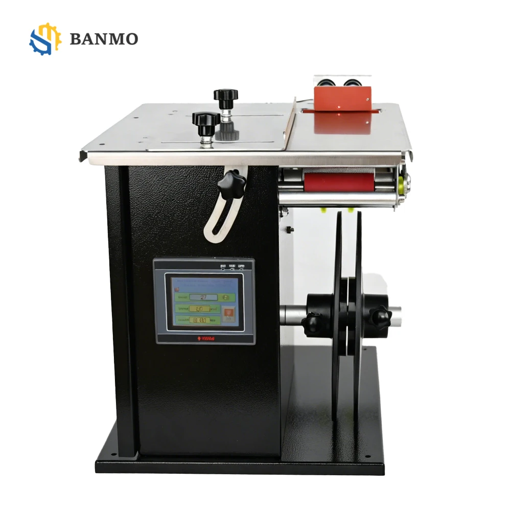 90 L-Type Corner Semi-Automatic Labeling Machine For Small Boxes Cartons-Self-Adhesive Tamper-Proof Desktop PLC Paper Labeling