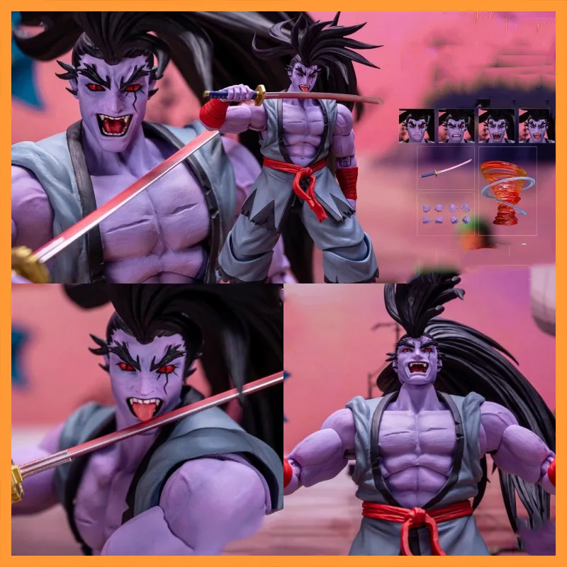 Storm Toys масштаб 1/12, черные длинные волосы, фиолетовая кожа, боевой мужской солдат, Rasetsumaru, полный набор, подходит для 6-дюймовой экшн-фигурки, модель игрушки