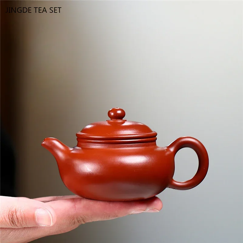 120ml Chinese Yixing Purple Clay Teapot Tradition Raw Ore Dahongpao Tea Pot Customized Filter Beauty Kettle Home Zisha Tea Maker