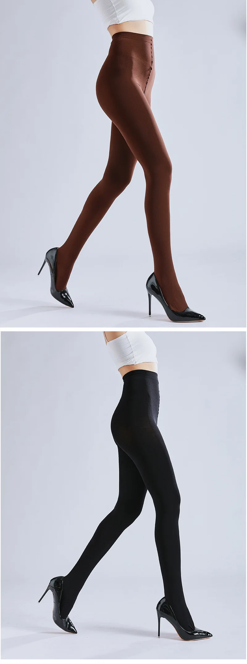 18 Farben Übergrößen-Strumpfhose Damen Bunte Warme Sexy Strumpfhosen 60-120KG Strumpfhose Große Elastische Lange Strümpfe – Detail 12