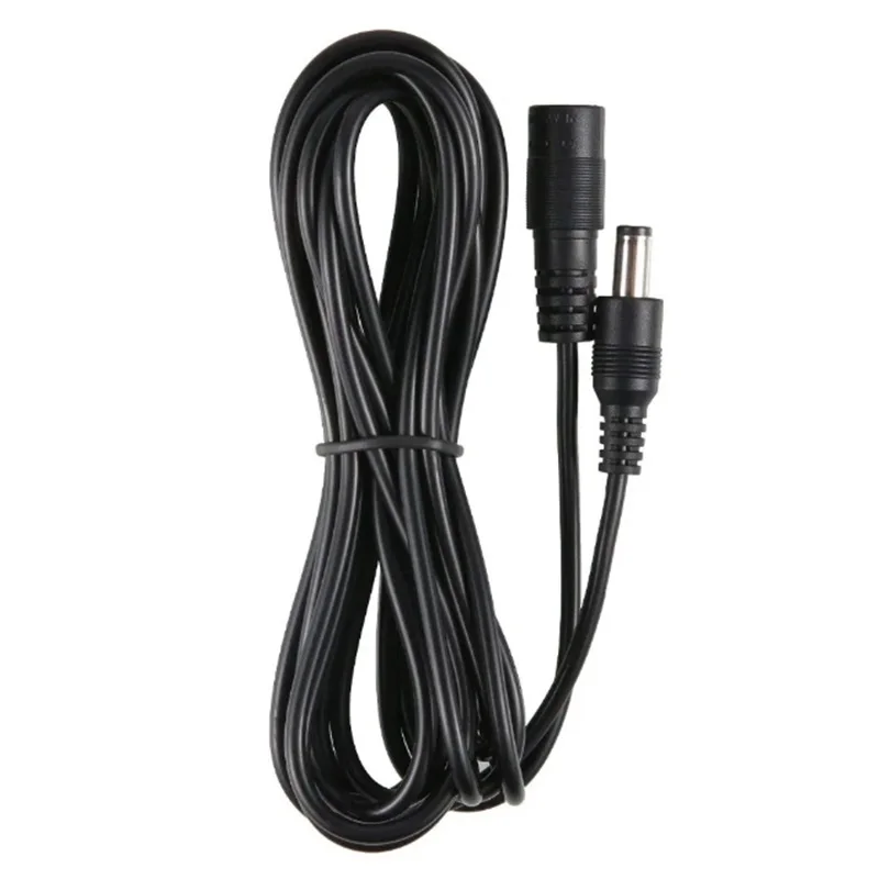 Câble d'alimentation d'extension DC 12V, 5m, 3m, DC 2.1mm x 5.5mm, connecteur Jack mâle à femelle, câble de prise d'alimentation pour caméra de vidéosurveillance à lumière LED