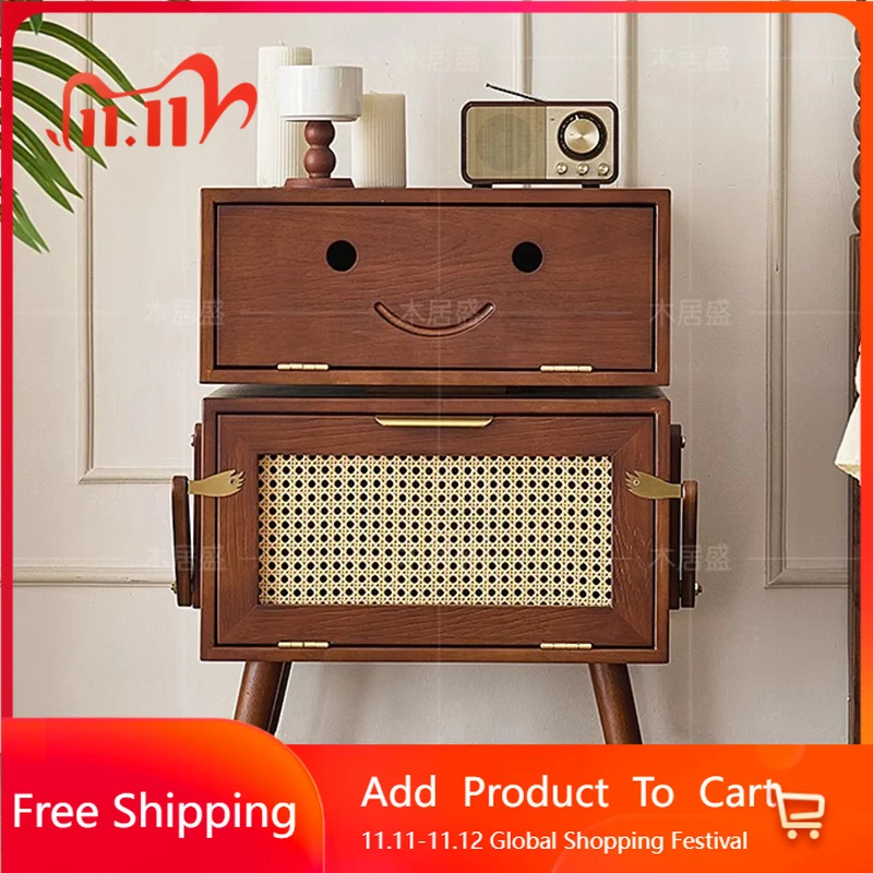 

Cute Decor Bedside Table Living Room Bedroom Wood Organizer Nightstand Coffee Cabinets Patio Korean Muebles Salon Furniture