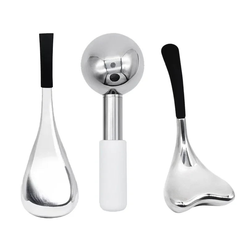 Cooling Spa Globes Facial Skin Care Tools for Face and Eyes Stainless Steel Face Beauty Cryo Sticks for Men Women Face Massager