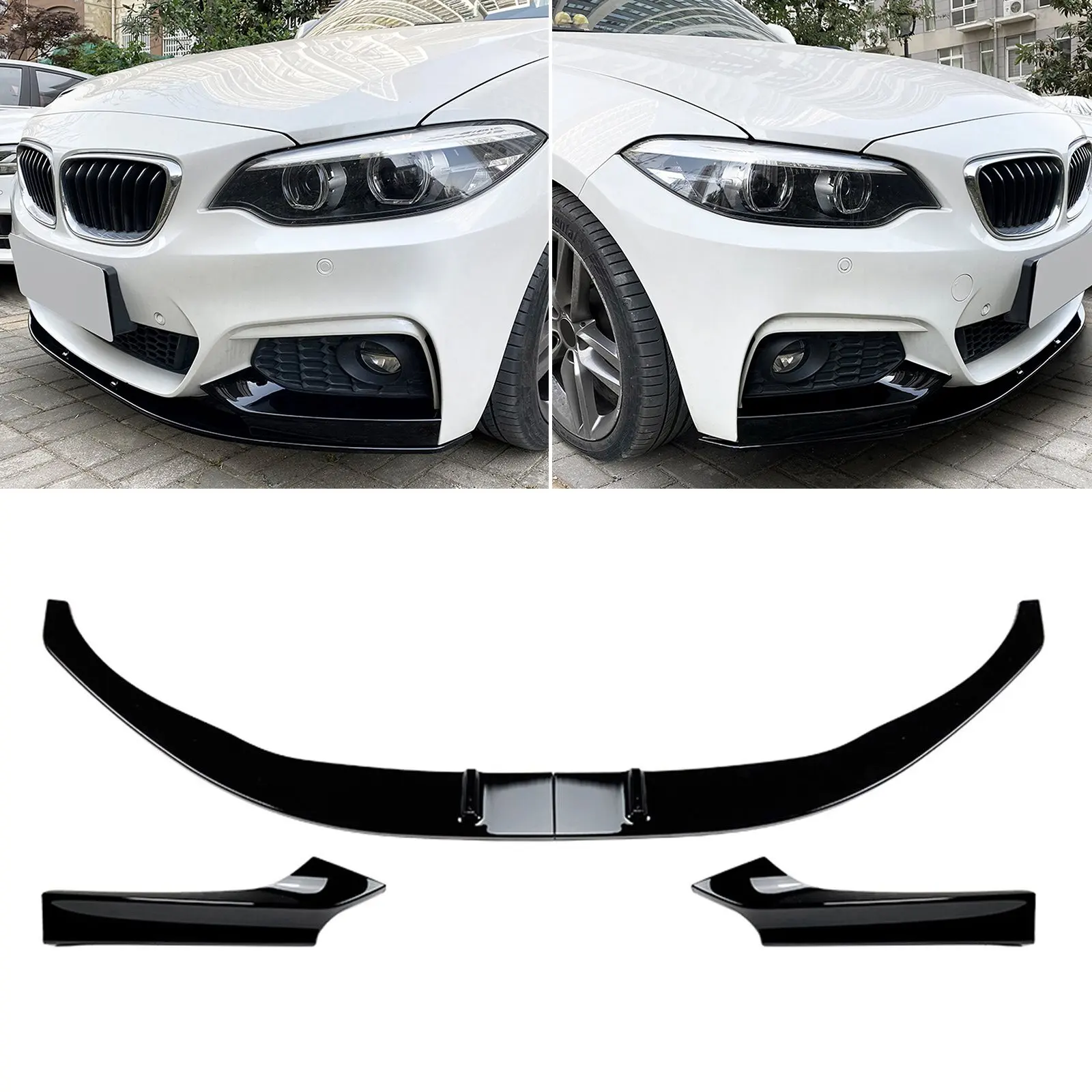 

For BMW 2 Series F22 F23 M Sport 2014-2021 Car Front Bumper Lip splitter Blade Accessories Front Spoiler Body kit Guard Board