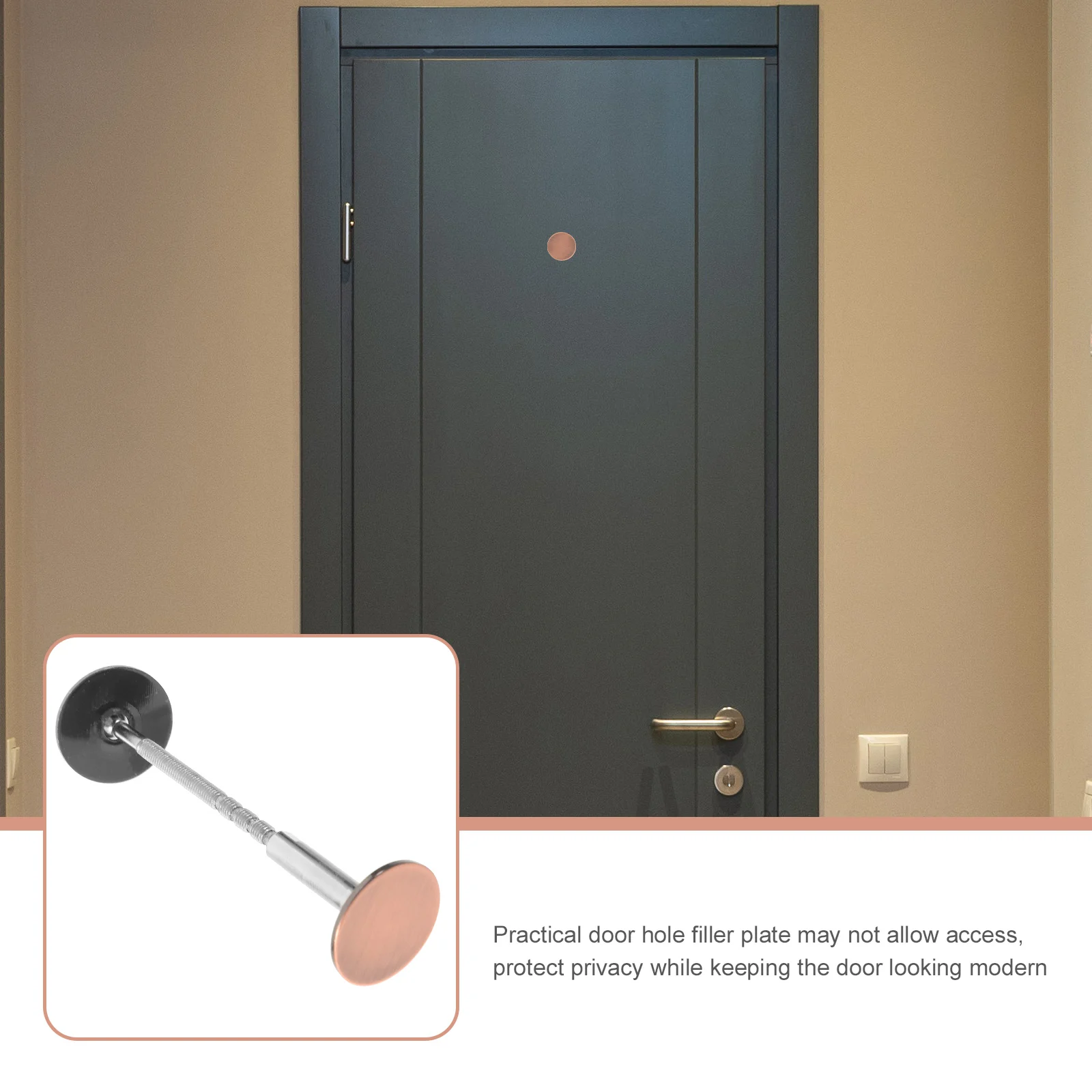 

Door Hole Cover Stainless Steel Filler Plate for Security Privacy Decorative Fixing Furniture Drawer Broken Hole Repair