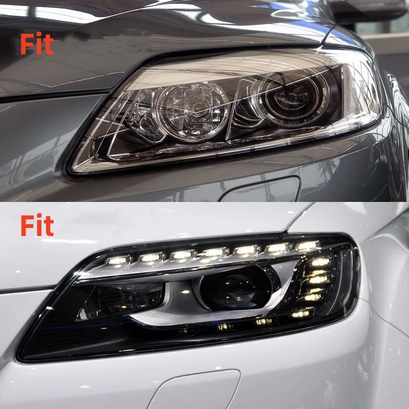 1 Pair Front Headlight Lens Cover For Audi Q7 2006-2015 Clear Car Headlamp Cover Transparent Lampshade Lamp Hood Shell