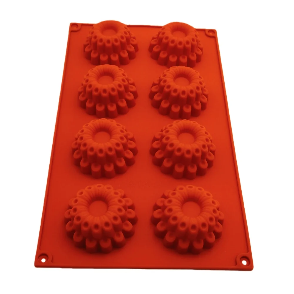 

8 Holes Peacock Flower Silicone Cake Mold Food grade Silicone Chocolate Mould DIY Jelly Pudding Baking Cake Dim Sum Baking Pan