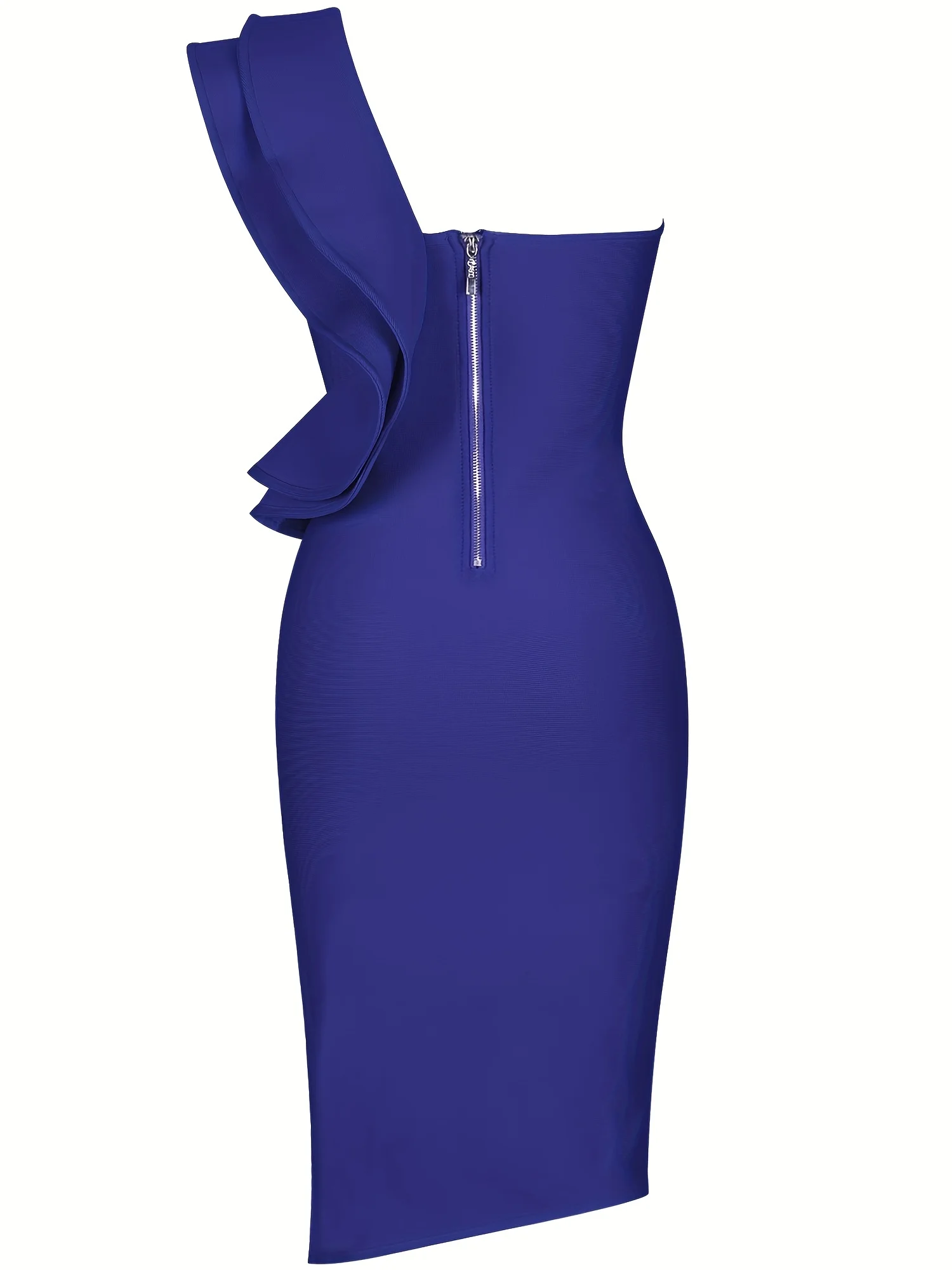 Blaue Bandage Kleid Frauen Midi Party Kleid Bodycon elegante rücken freie sexy Abend Geburtstag Club Outfits Sommer