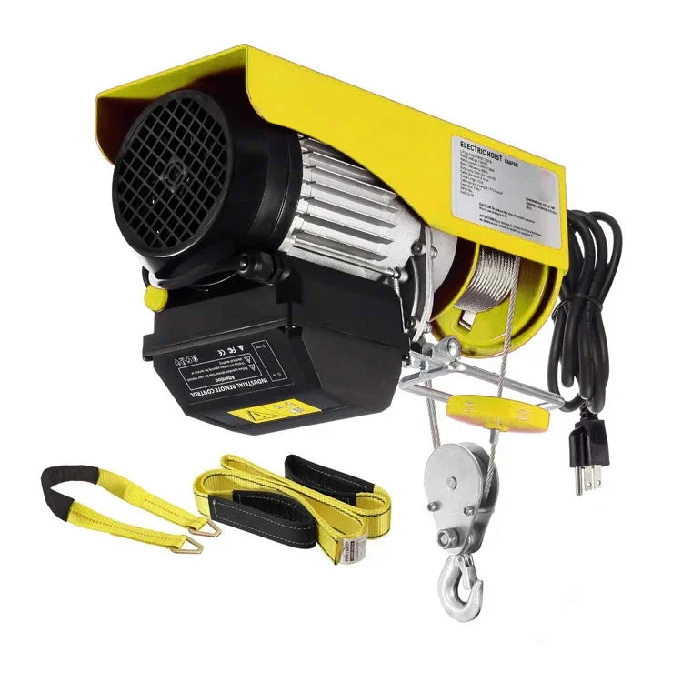 

Custom Logo LP54 PA300 Mini Electric Hoist Wire Rope Small Hoist For Lifting The Cargoes