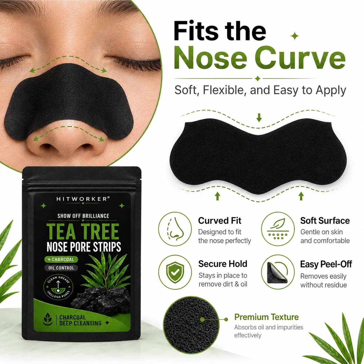 Picture 3: 20pcs Blackhead Nose Strips Deep Cleansing Nasal Patch Remove Dirt Shrink Pores
