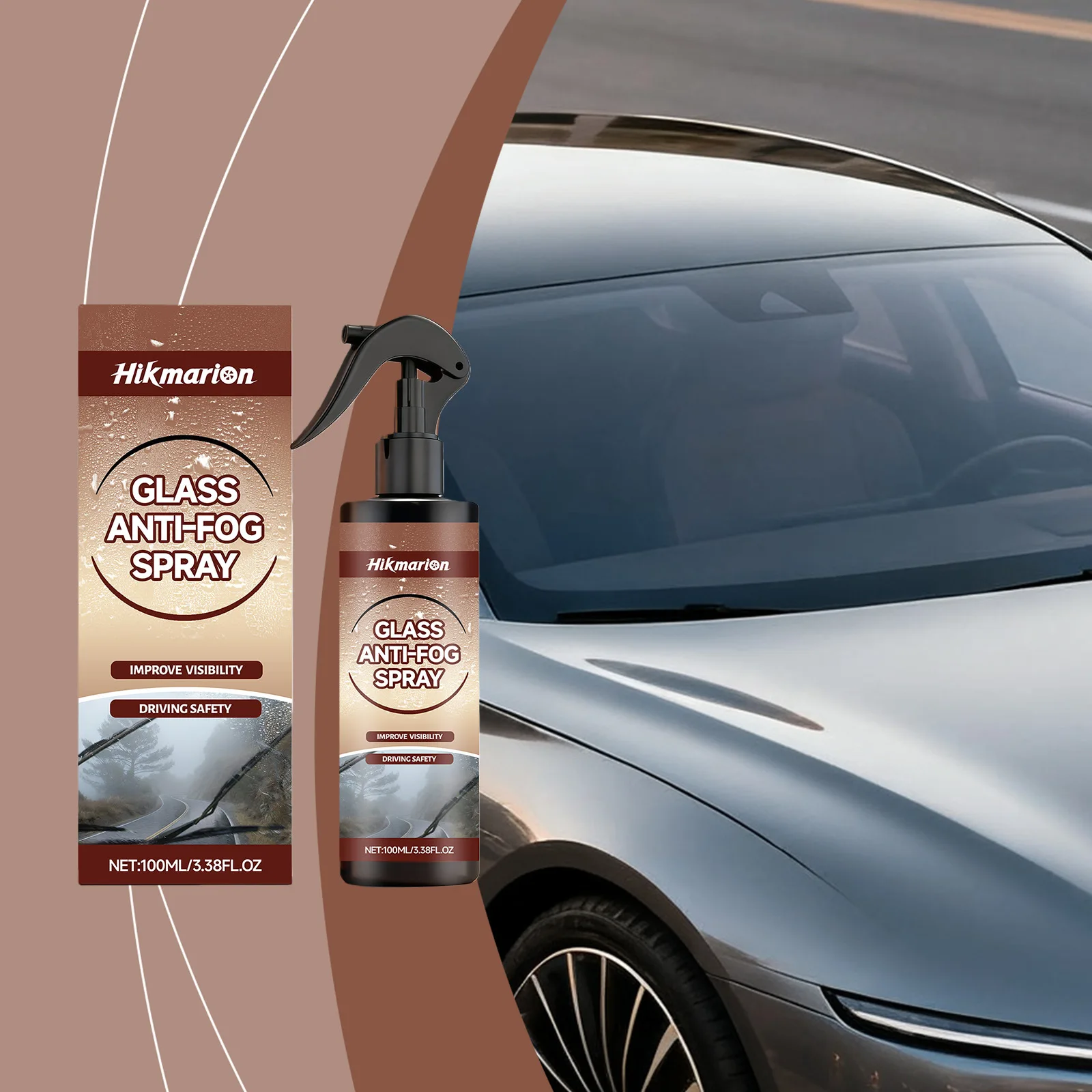 

Спрей против запотевания автомобильных стекол: обеспечивает четкое обзорное поле зрения, улучшает видимость, идеально подходит для вождения в дождливую и туманную погоду.