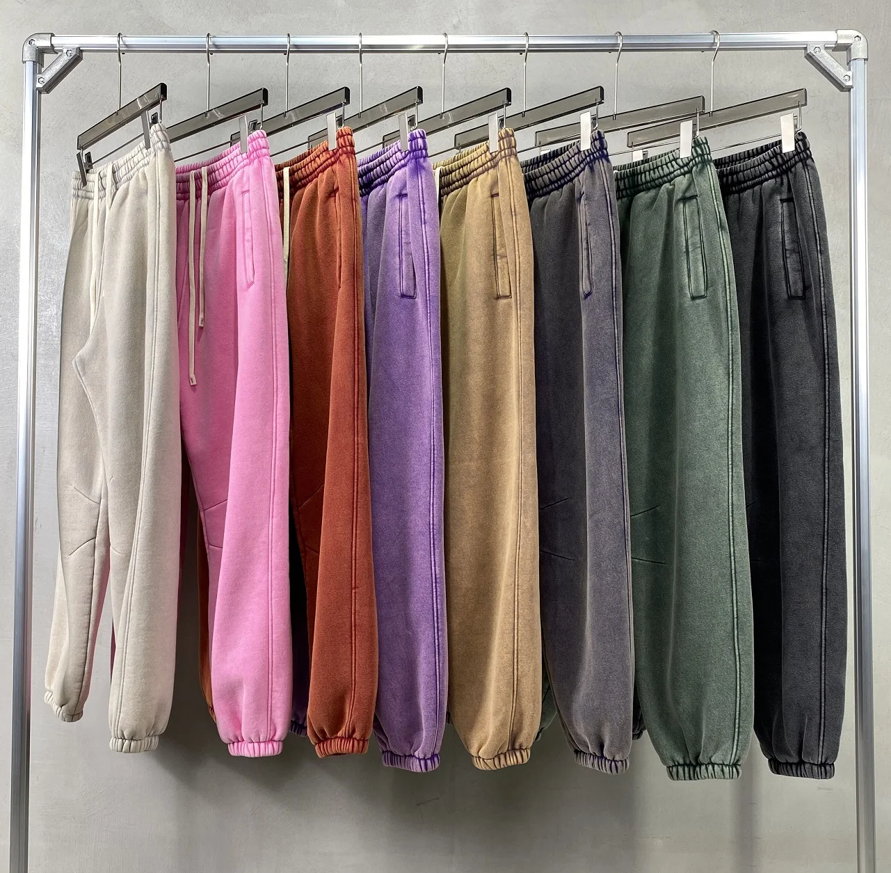 

k INS High Street Loose Faded Joggers Kanye Trendy Autumn Winter Men's Fce Dstring Casual Sweatpants