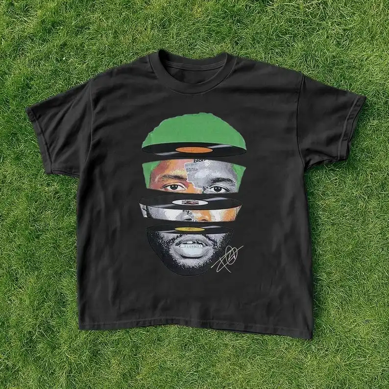 

Rapper Frank Retro Graphic T Shirt Men's Hip Hop Ocean Album Clothing T-Shirts Y2k Unisex Blond Fashion Oversized Cotton T-shirt