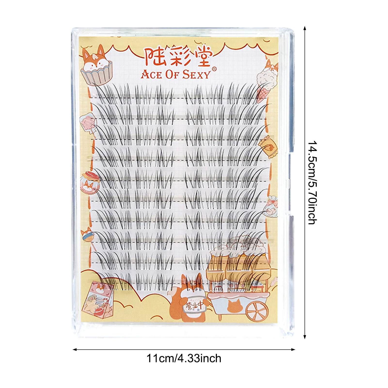 Cluster di ciglia finte dense vivide 3D a 10 file Cluster di ciglia soffici e sottili Estensioni di ciglia naturali di grande capacità per l'uso quotidiano