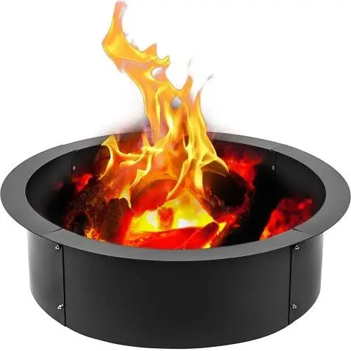 36-Inch Fire Pit Insert - Heavy Duty 3.0mm Solid Steel, DIY Campfire Liner for/In-Ground for outdoor Use