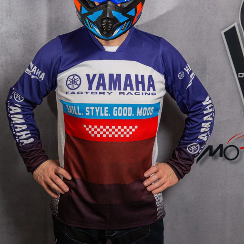 

YAMAHA, новый спортивный трикотаж для супер мотокросса SMX 450, мужская и женская свободная дышащая быстросохнущая удобная футболка с длинными рукавами