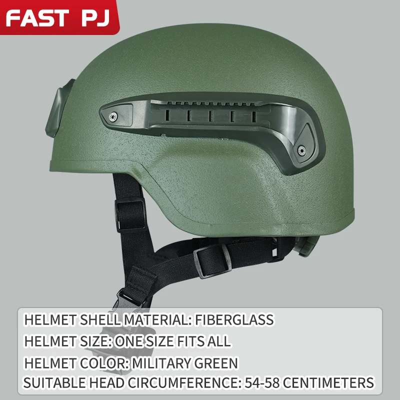 15 Type FRP Full Set Helmet - Liner, Suspension & Cuttlefish Rail | Military-Style Tactical Civilian Use