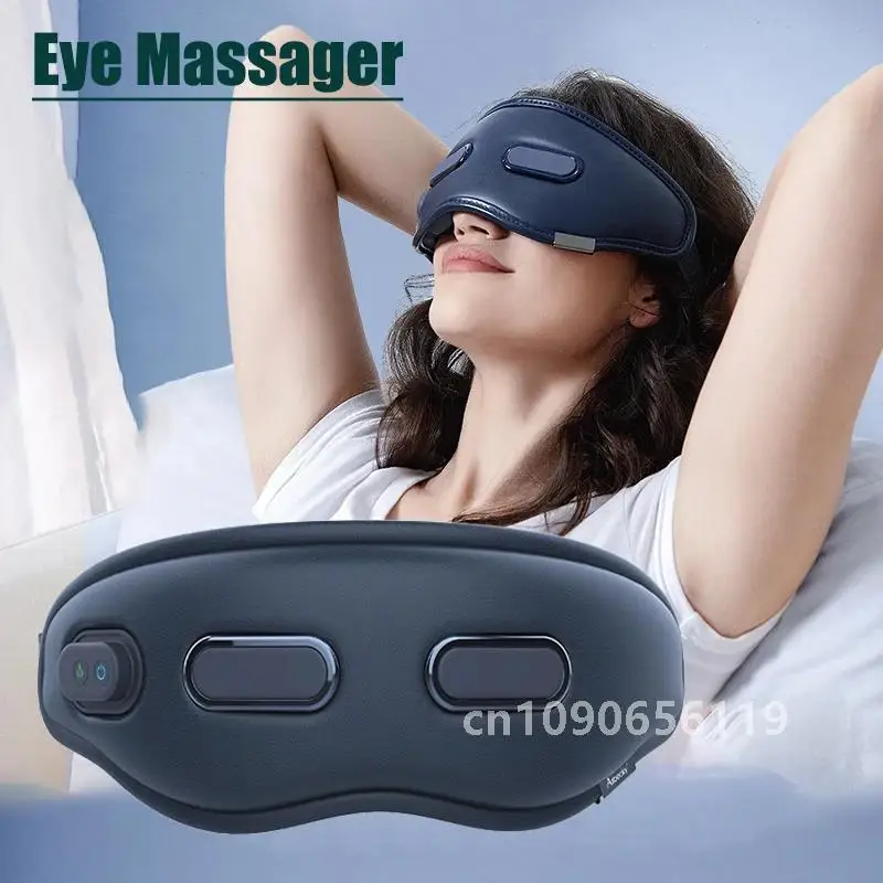 Smart Eye Massager Rechargeable Heated Eye Massage Instrument Massage Eyes Device Vibratable Reduce Eye Strain Improve Sleep