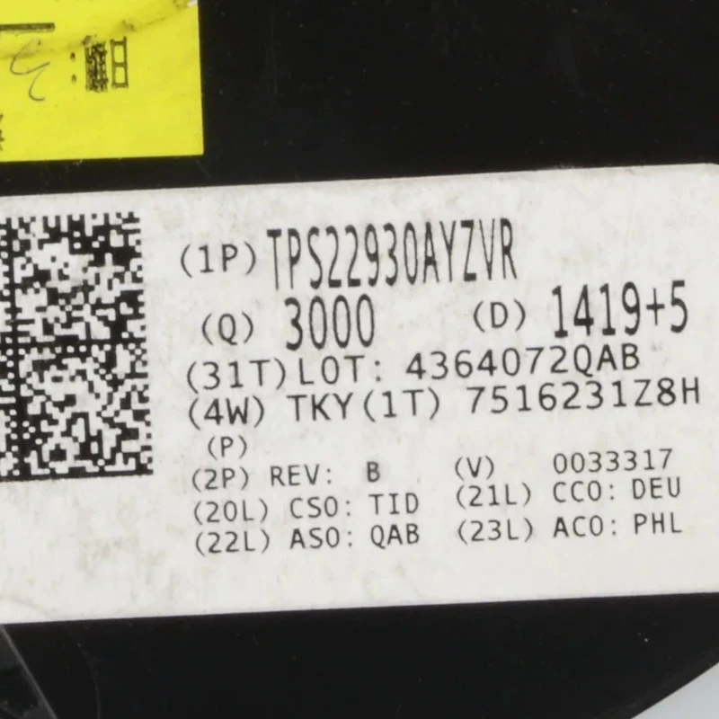 20pcs TPS22930AYZVR DSBGA-9 Load Switch IC 2A High Side Load Power Distribution Switch Chip One-Stop BOM Service
