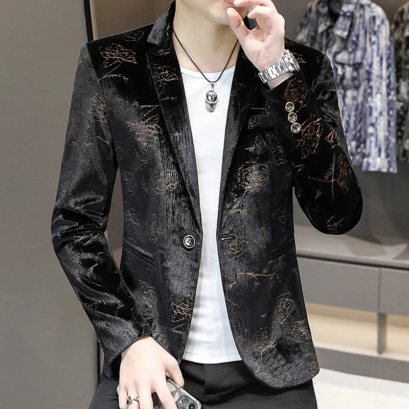 2024 Spring Long-sleeved Small Suit Fashion and Handsome Korean Version Slim Handsome Youth Fashion Casual All-match Trend Coat