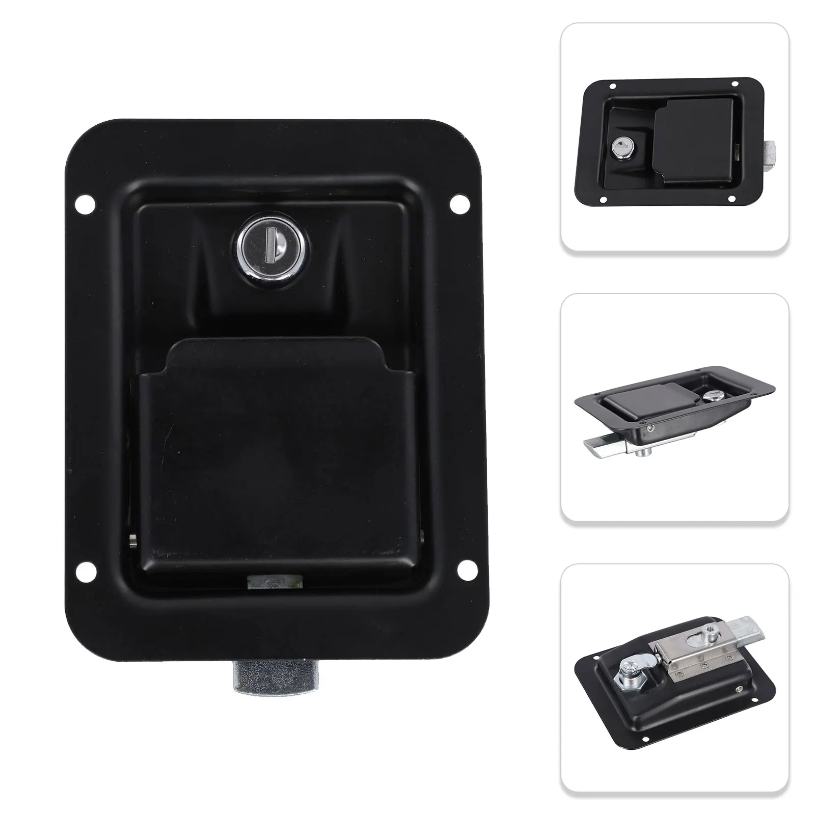 Car Large Paddle Handle Lock Latch 64-50-412-20 For Container Truck Special Vehicles RVs Large Flap Handle Latch With Key