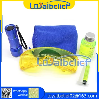 車の修理蛍光リーク検出ツールオートエアコン修理ツール R134a 冷媒ガス A/C リークテスト検出器 UV 染料