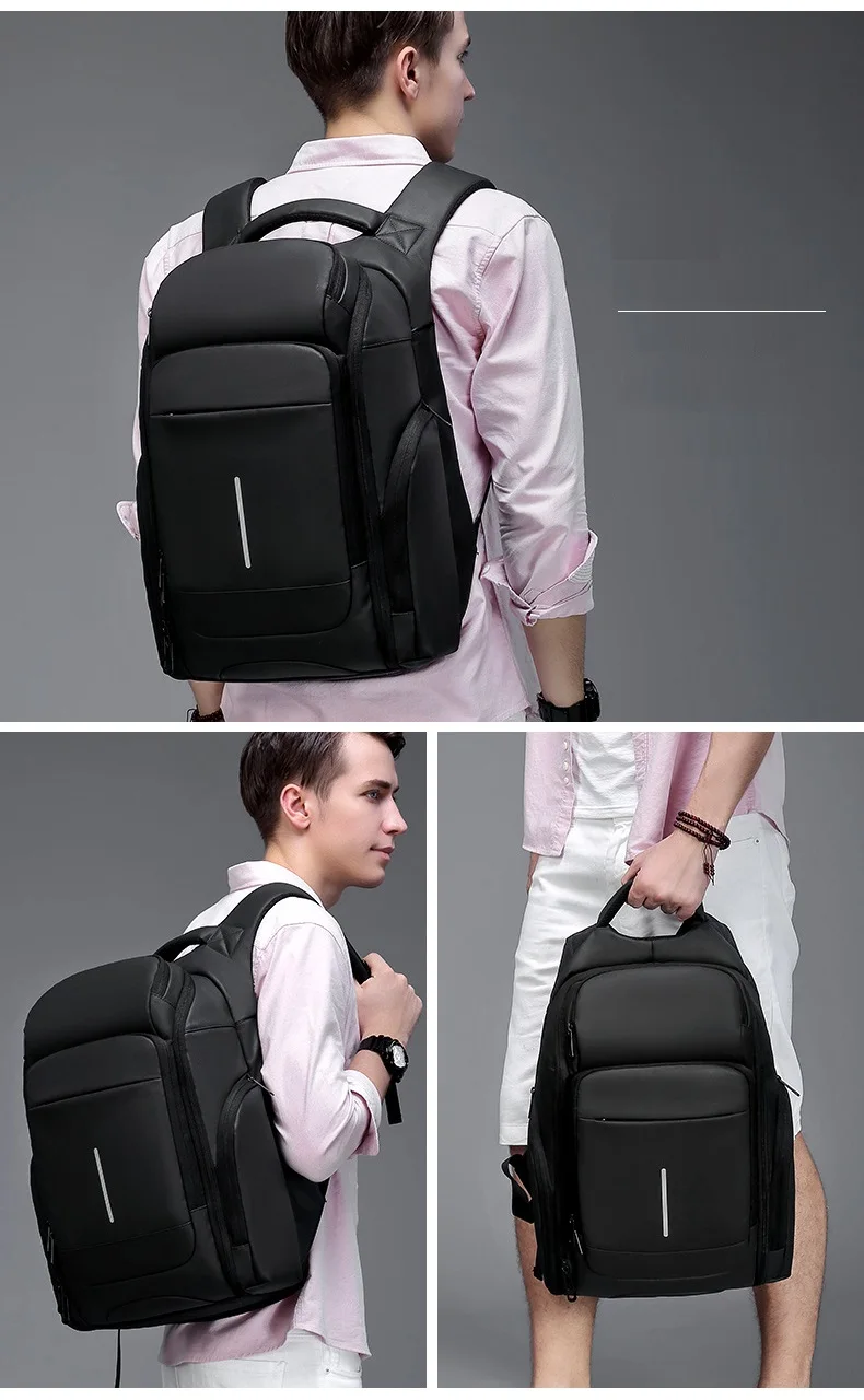 TAGDOT Waterproof Business Backpack 15.6 Inch Men Large Backpack Outdoor Travel Backbag