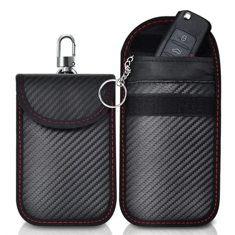 

Hot Faraday Key RFID Electromagnetic Shielding Bag Credit Card Signal Blocker Case Keyless Entry Car Anti Theft Bags ﻿Key Case