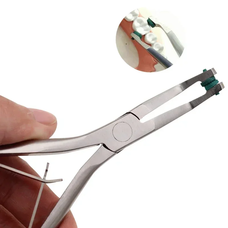 

Dental Stainless Steel Crown Plier Remover with Green Rubber Tipped Durable Dentistry Dental Tools