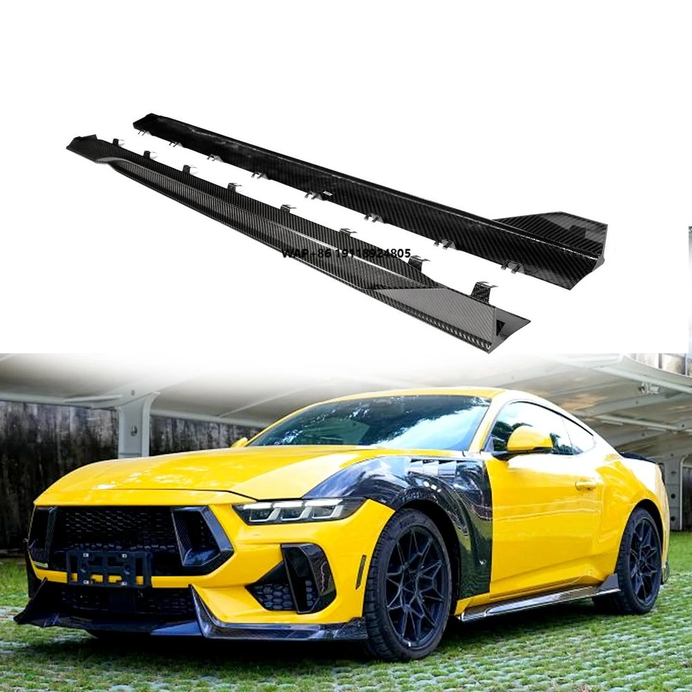 

Dry Carbon Fiber Side Skirts for-Ford Mustang S650 GT Coupe 2024-2025 BodyKit