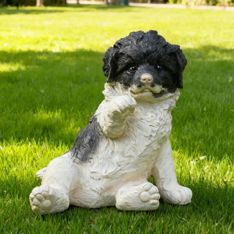 resin animal Bernese Mountain Dog model decoration living room sculpture home garden courtyard decoration y759