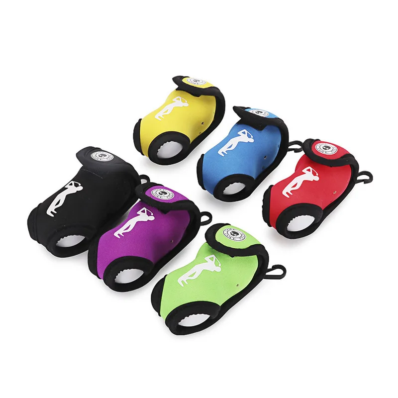 Colored Neoprene Golf Ball Pouch Korean Style New Design Portable Holds 2 Golf Balls For Golfers Outdoor Golf Accessories