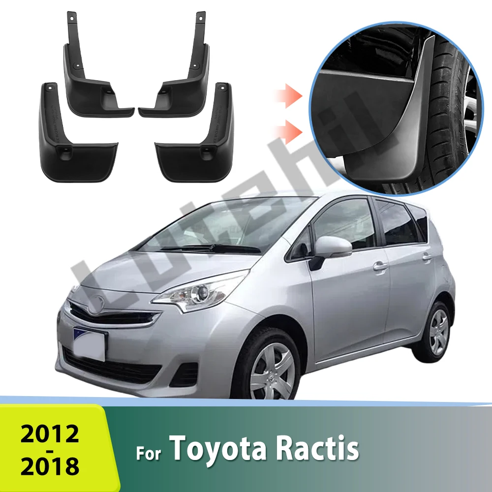Car Accessories Fender Mudflaps Splash Guards Mudguards Mud Flaps for Toyota Ractis 2012‑2018 2013 2014 2015 2016 2017