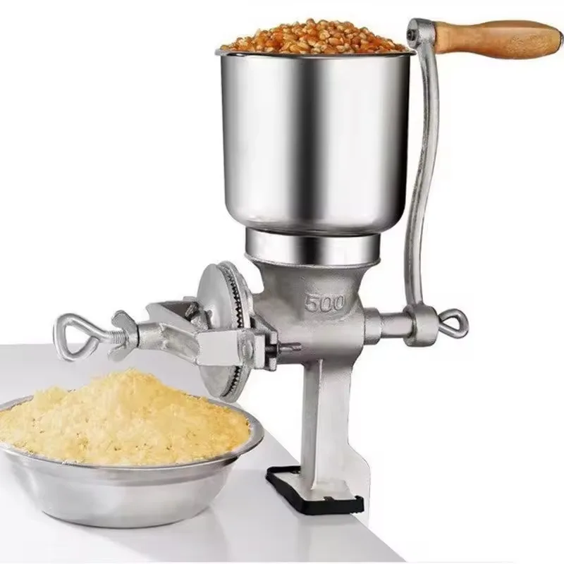 Manual Barley Malt Mill Grain Grinder Crusher Dry Grain Corn Nuts Manual Crank Grinder