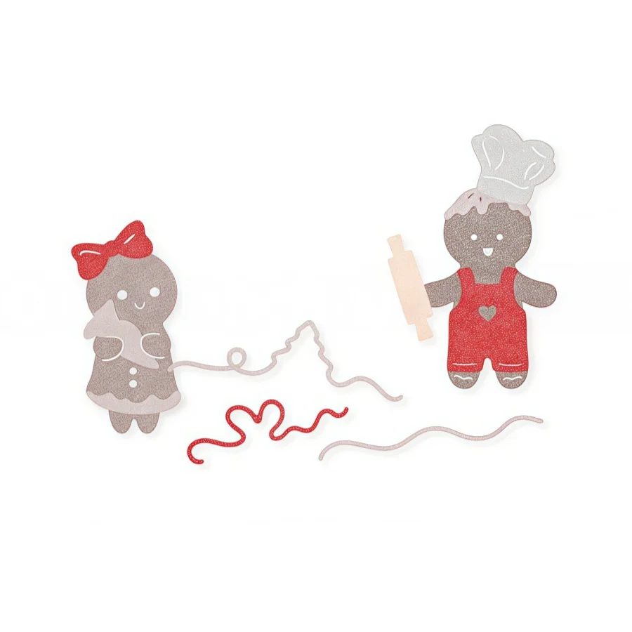 Lebkuchen Kinder Bäckerei Metall Stanzformen für DIY Scrapbooking Kartenherstellung Schablonen Prägung Handwerk Dekoration