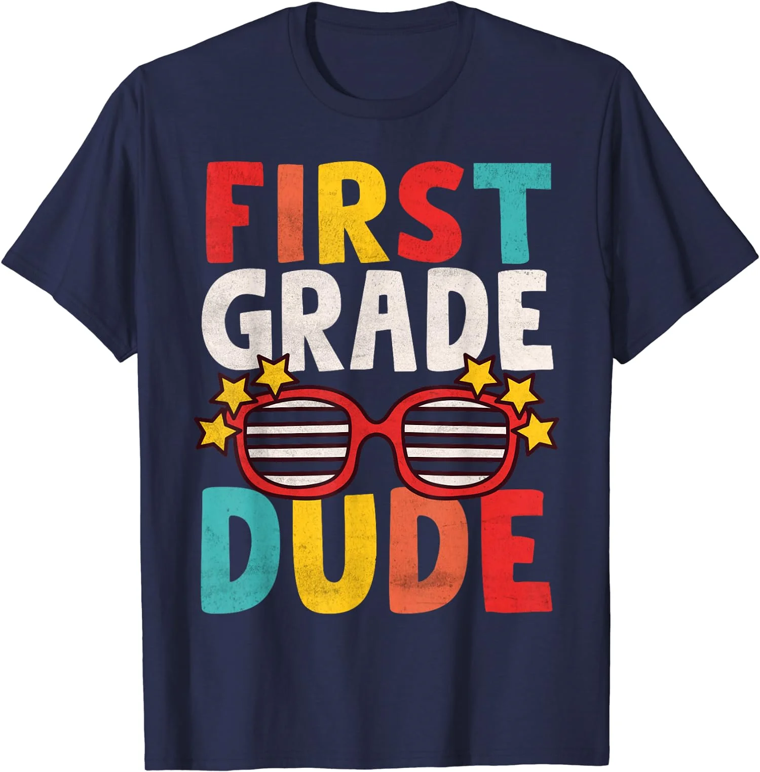 First 1st Grade First Day Of School Glasses Gift Unisex T-Shirt S-5XL