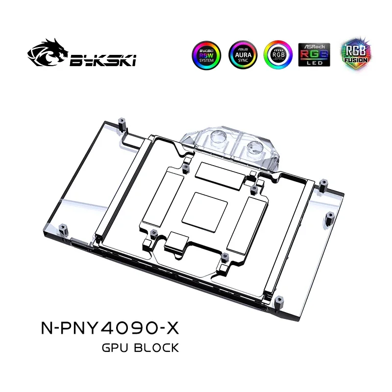 Bykski-Bloco de GPU para PNY RTX 4090, Watercooler, Backplate CNC, 5V, 12V, RGB, MB, SYNC, N-PNY4090-X