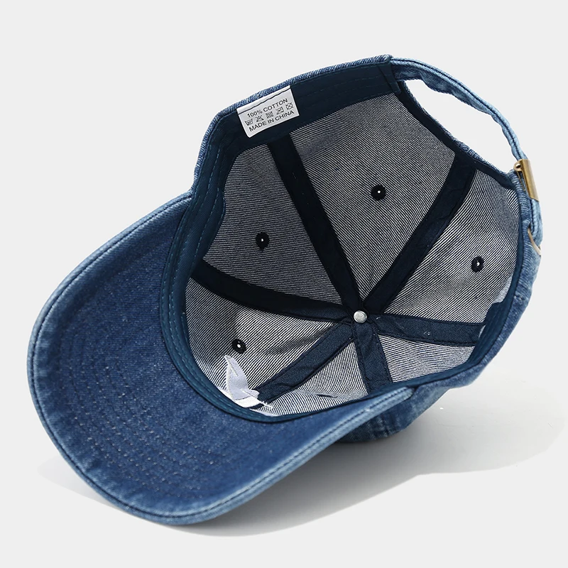 Baseball Cap Denim Jeans Latter OK Hat Men Women Summer Sun Protection Accessory For Golf Climb Fishing Outdoor Sports Spring