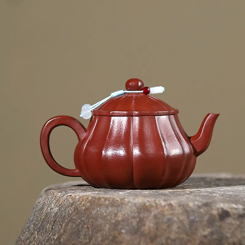 Yixing Purple Clay Teapot Handmade Tea Pot Raw Ore Zhu Mud Kettle Beauty Tea Infuser Household Chinese Zisha Tea Set 180ml