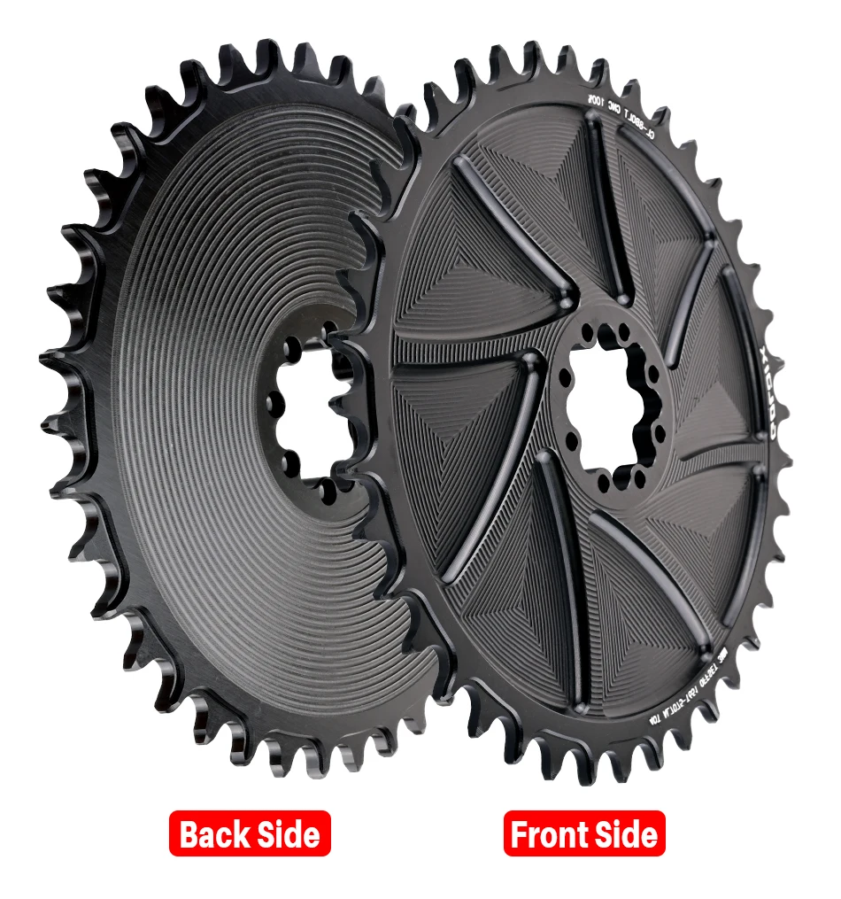 GOLDIX 8-Loch-Direct-Mount-AERO-Fahrradkettenblatt, schmal-breit, CNC-gefrästes Aluminium-Kettenrad für Rennrad- und MTB-Kurbelgarnituren – Detail 5