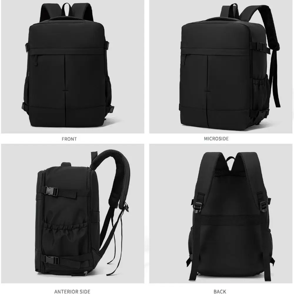Large Capacity Travel Backpack Lightweight Separate Laptop Compartment Daypack Side Compression Straps Padded Shoulder Straps
