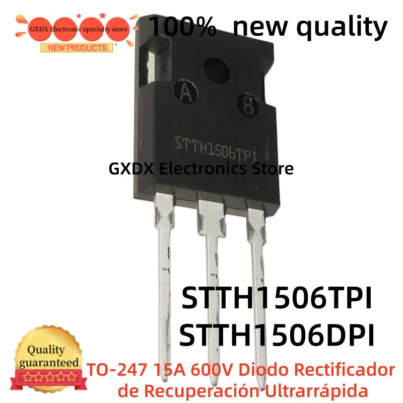 5-10-20Pcs 100% quality STTH1506TPI H1506TPI STTH1506 TO247 STTH1506DPI H1506DPI Ultra-Fast Recovery Rectifier Diode