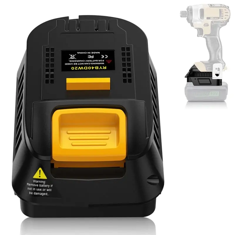 A76K Battery Adapter Work For 20V Cordless Power Tool- Converts For Ryobi 40V Lithium Battery