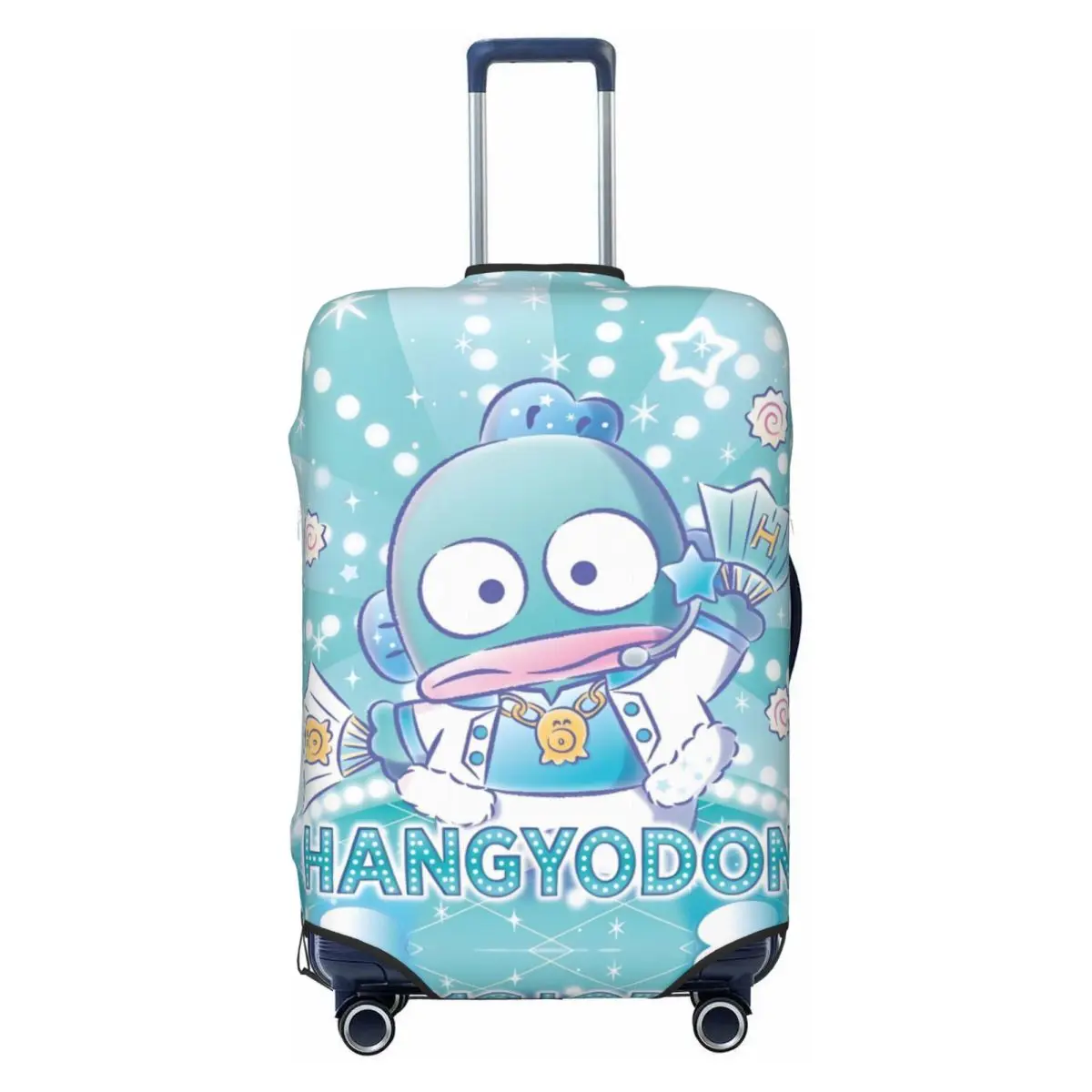

Custom Fashion Kawaii Hangyodon Luggage Cover Protector Washable Clown Fish Cartoon Anime Travel Suitcase Covers