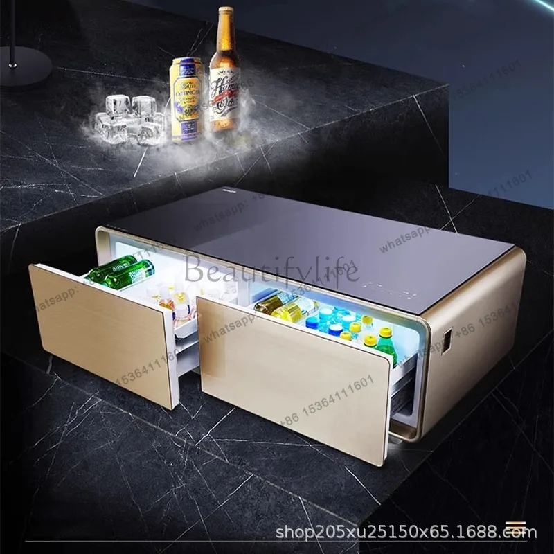 PG refrigerator, coffee table, living room, light luxury, modern multi-functional touch screen, high-end smart furniture