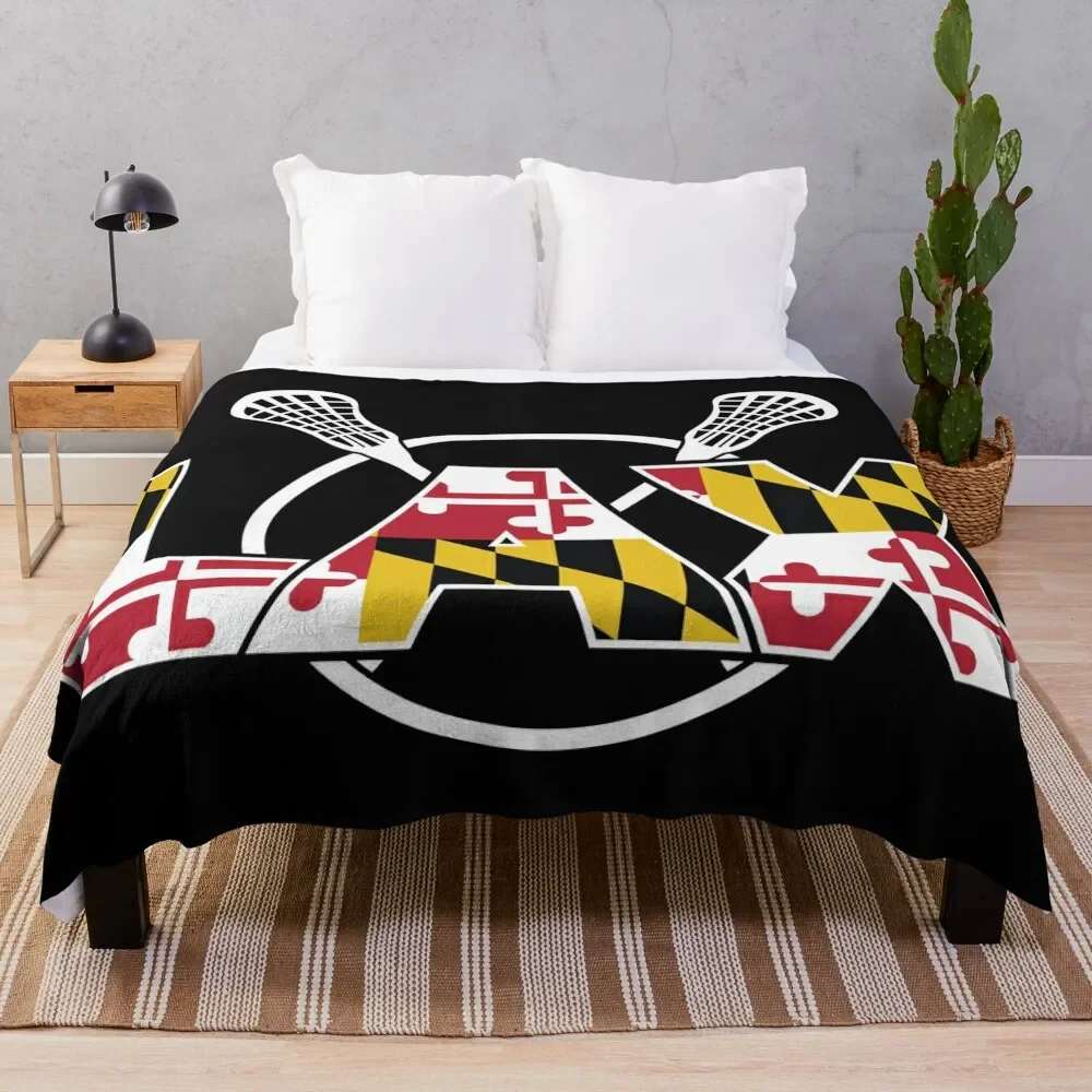 

Maryland Lacrosse Throw Blanket sofa bed Furrys for winter Polar Blankets