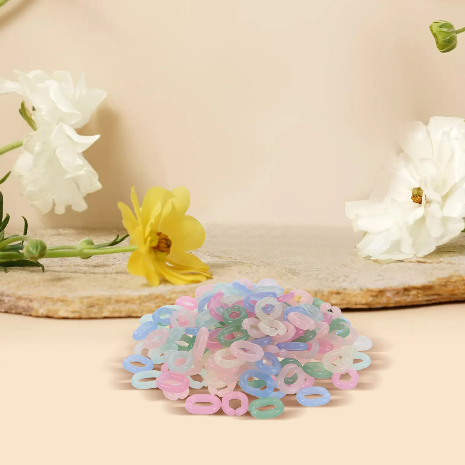 

600Pcs Acrylic Chain Links 14x20mm Detachable Connectors for Handbag Purse Straps Acrylic Linking Rings DIY Oval Chain Links