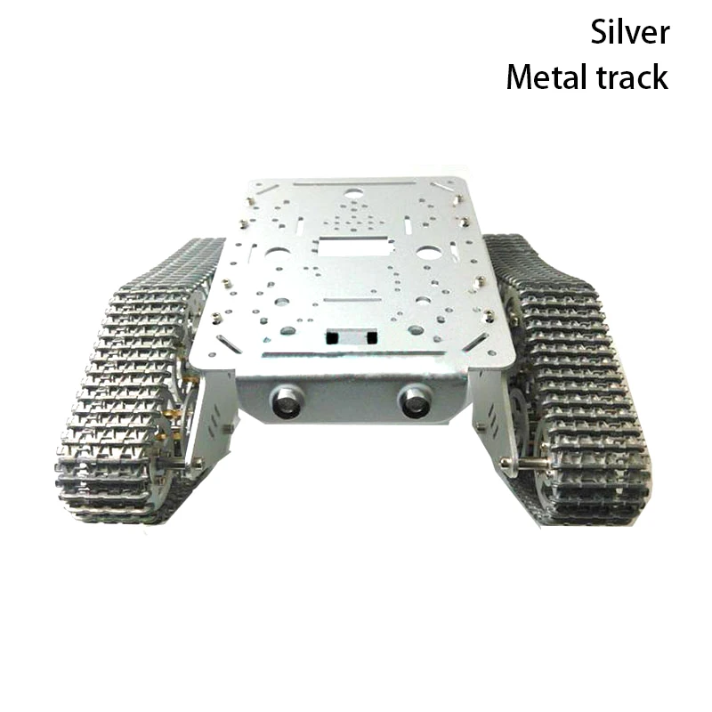 Metal 2WD Tank Chassis with Plastic or Metal Tracks Motor RC Tank DIY Kit for Arduino Raspberry Pi Programmable Robotic Car Arm